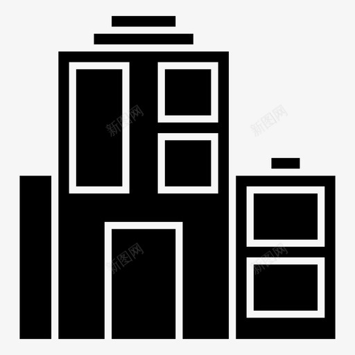 建筑商业城市图标svg_新图网 https://ixintu.com 办公 商业 城市 建筑 现代