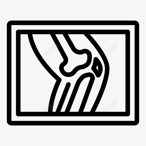 膝盖x光医院医学图标svg_新图网 https://ixintu.com 医学 医院 射线 膝盖
