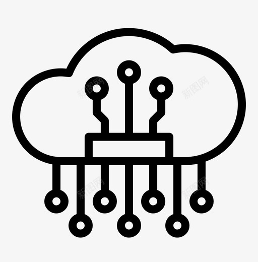云计算未来互联网图标svg_新图网 https://ixintu.com 云计算 互联网 传输 技术 未来 概要 电子
