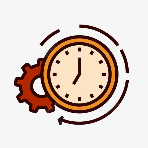 时间svg_新图网 https://ixintu.com 时间 计划 规划 复古 扁平 方正