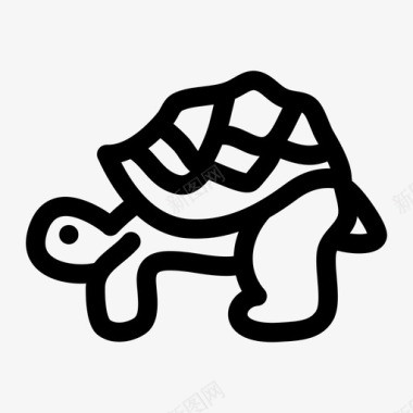 乌龟爬行动物贝壳图标图标