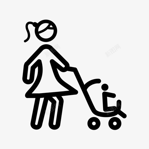 妈妈抱宝宝妈妈和婴儿车怀孕了图标svg_新图网 https://ixintu.com 妈妈和婴儿车 妈妈抱宝宝 怀孕了