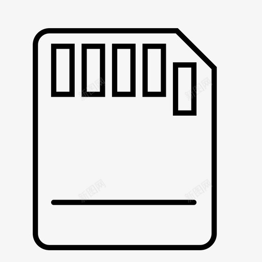 sd卡存储卡存储器图标svg_新图网 https://ixintu.com sd卡 存储卡 存储器 小工具和设备