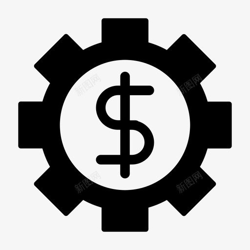 齿轮业务控制资金图标svg_新图网 https://ixintu.com 业务 公司 图标 填充 控制 服务 资金 齿轮