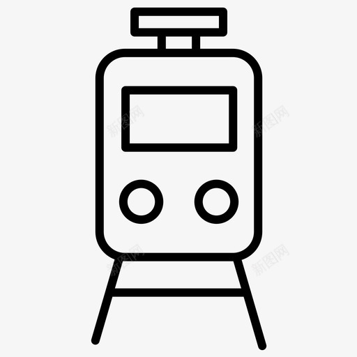 火车地铁运输图标svg_新图网 https://ixintu.com 加粗 地铁 旅行 火车 粗线条 车辆 运输 黑白