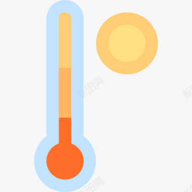 温度计天气238扁平图标图标