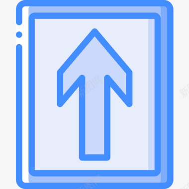 单向英国路标4蓝色图标图标