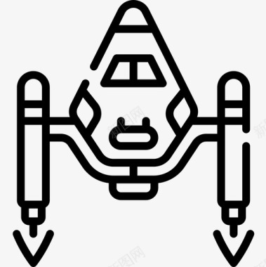 太空舱太空147直线型图标图标