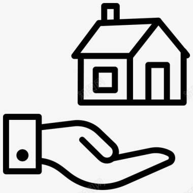 房屋贷款购房房产图标图标