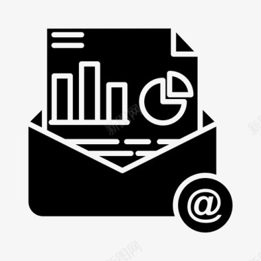 电子邮件报告业务文档图标图标