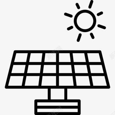 太阳能能源50概述图标图标