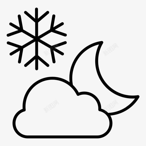 暴风雪云气象图标svg_新图网 https://ixintu.com 一卷 天气 天气预报 暴风雪 气象 第一