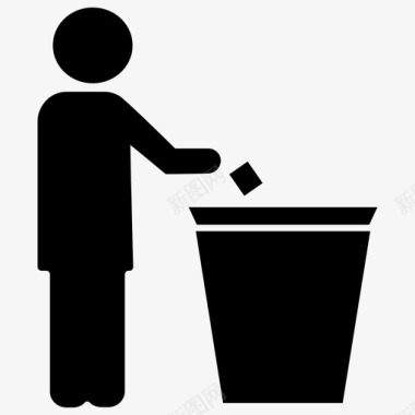 垃圾可生物降解垃圾垃圾箱图标图标