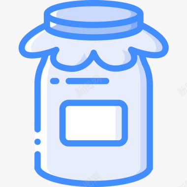 罐子容器4蓝色图标图标