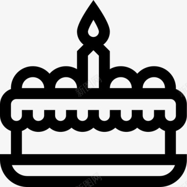 生日蛋糕生活方式14直系图标图标