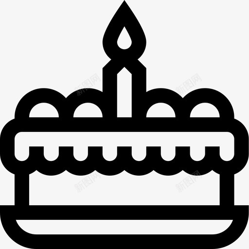 生日蛋糕生活方式14直系图标svg_新图网 https://ixintu.com 生日蛋糕 生活方式 直系