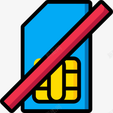 Sim卡上移动接口5线颜色图标图标