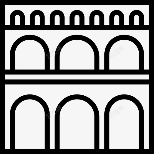 建筑法国符号直线图标svg_新图网 https://ixintu.com 建筑 法国符号 直线
