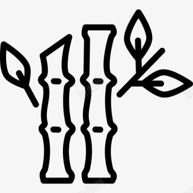 竹草叶图标图标