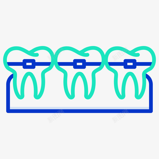 牙套39牙轮廓颜色图标svg_新图网 https://ixintu.com 牙套 轮廓 颜色