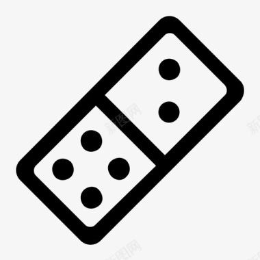 多米诺牌赌博游戏图标图标
