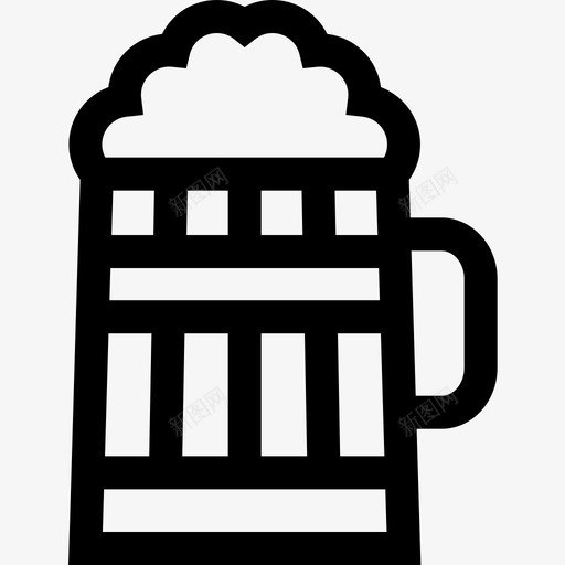 啤酒北欧海盗轮廓直线型图标svg_新图网 https://ixintu.com 北欧 啤酒 海盗 直线 线型 轮廓