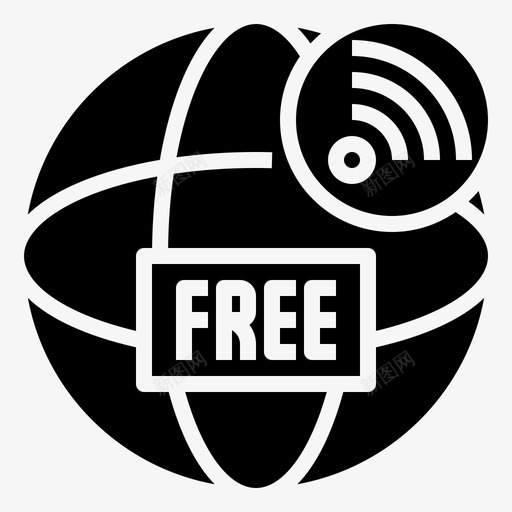 免费Wifi数字游牧民3填充图标svg_新图网 https://ixintu.com Wifi 免费 填充 数字 游牧民