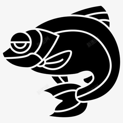 鱼鲤鱼渔业图标svg_新图网 https://ixintu.com 巨型 水生2字形 淡水 渔业 食物 鱼 鲤鱼