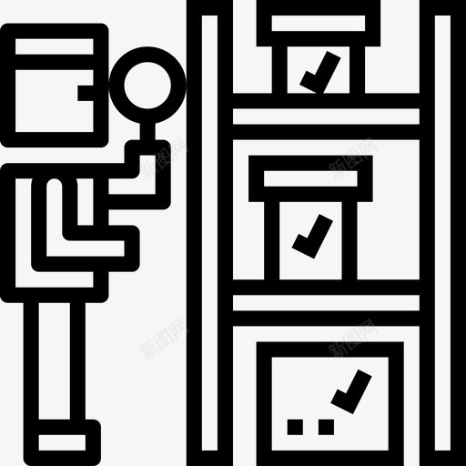 检查后勤39线性图标svg_新图网 https://ixintu.com 后勤 检查 线性