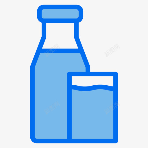牛奶厨房89蓝色图标svg_新图网 https://ixintu.com 厨房 牛奶 蓝色