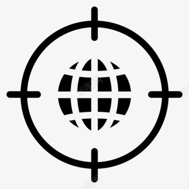 全球目标互联网优化图标图标
