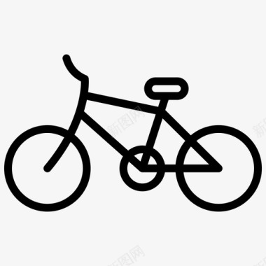 自行车运动交通线图标图标