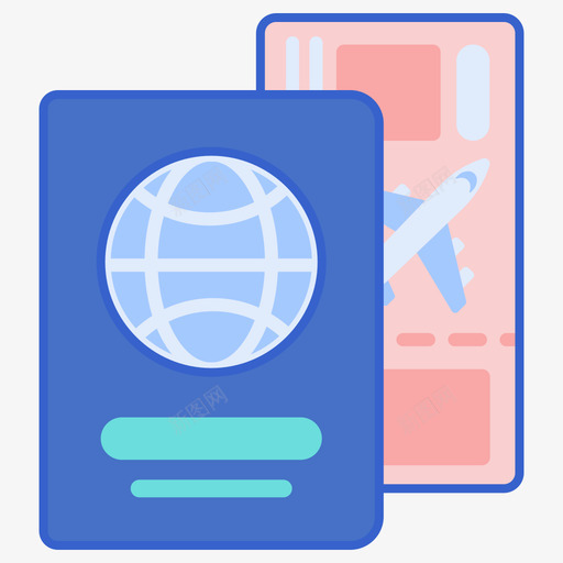 护照冬季旅行正色图标svg_新图网 https://ixintu.com 冬季 护照 旅行 正色