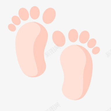婴儿足部婴儿淋浴29平坦图标图标