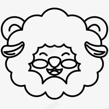 绵羊动物羊毛图标图标