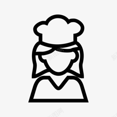 女厨师长女厨师人图标图标
