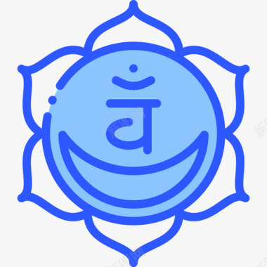 Svadhishthana瑜伽17蓝色图标图标