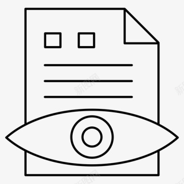 文档眼睛文件图标图标