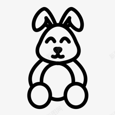 兔子可爱洋娃娃图标图标