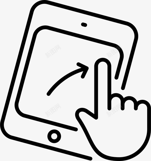 带手势的平板电脑ipad绘图选项卡图标svg_新图网 https://ixintu.com ipad 带手势的平板电脑 绘图选项卡
