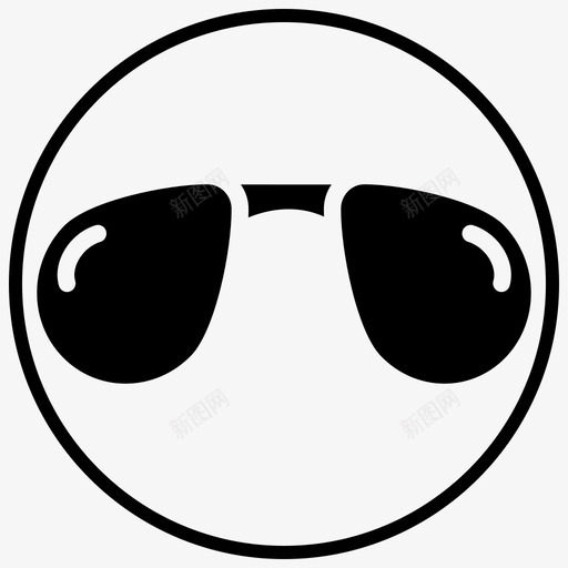 太阳镜冷却器眼镜图标svg_新图网 https://ixintu.com 光学 冷却器 填充 夏季 太阳镜 时尚 眼镜