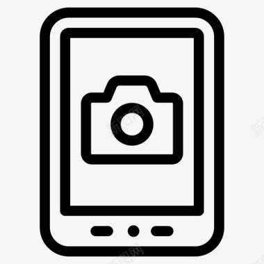 手机摄像头移动摄像头摄影线标集图标图标