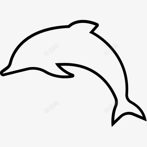 海豚夏天图标svg_新图网 https://ixintu.com 夏天 海豚