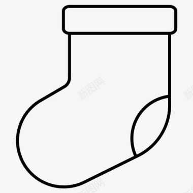 袜子圣诞节服装图标图标