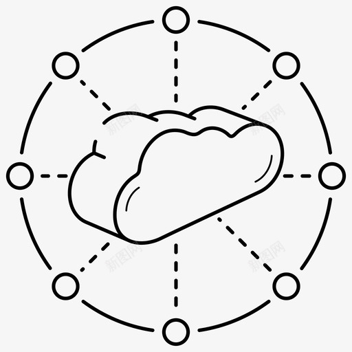 虚拟私有云组织工作区图标svg_新图网 https://ixintu.com 工作区 有云 私有 组织 虚拟