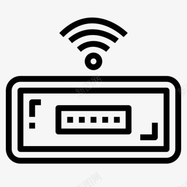 扬声器小工具17线性图标图标