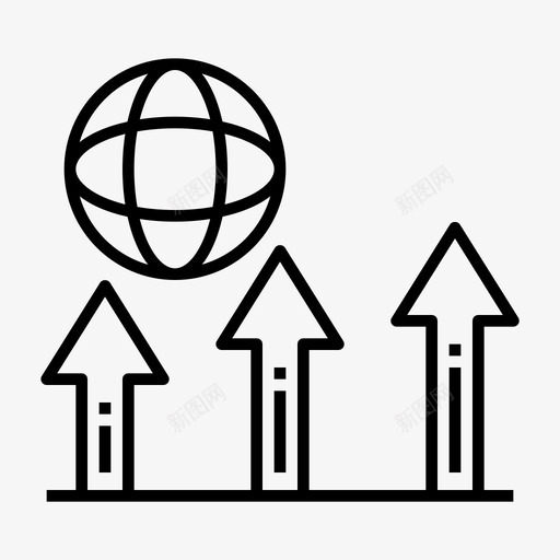 全球增长发展演变图标svg_新图网 https://ixintu.com 全球 发展 商业 增长 演变 融资 进步