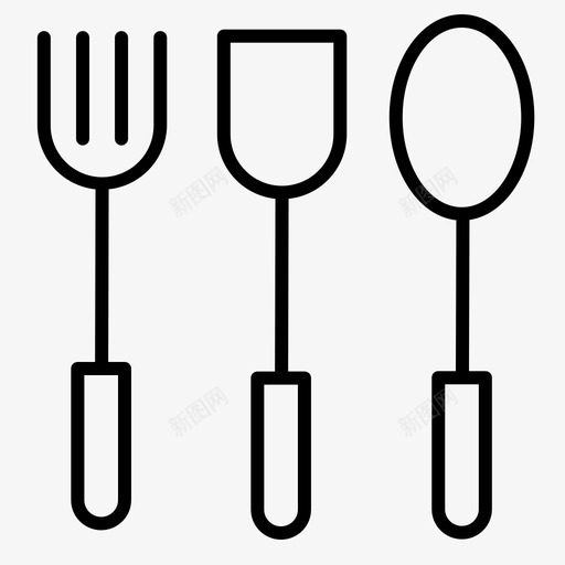 勺子咖啡馆图标svg_新图网 https://ixintu.com 勺子 咖啡馆