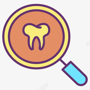 牙科护理牙科40线性颜色图标图标
