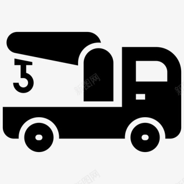 运输卡车汽车起重机图标图标